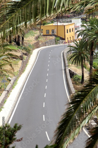 Stra  e auf La Gomera 