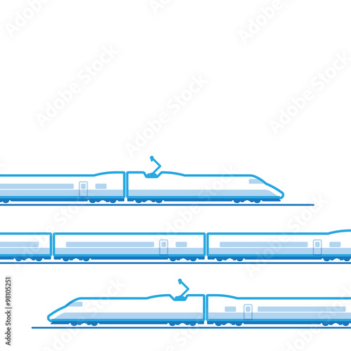 speed train, transportation vehicles, Flat style vector illustration