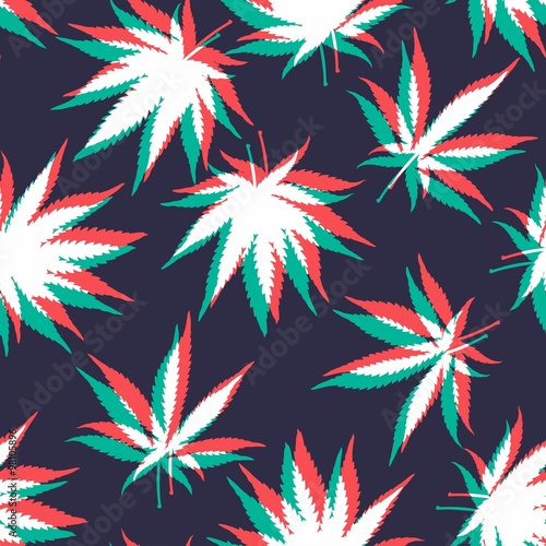 Marijuana Seamless Vector Pattern