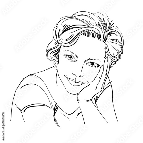Portrait of delicate dreamy...