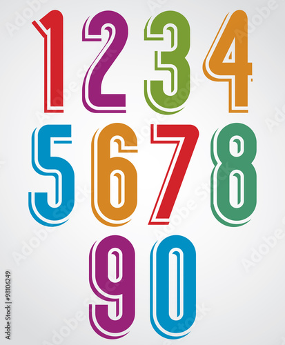 Colorful rounded numbers wi...
