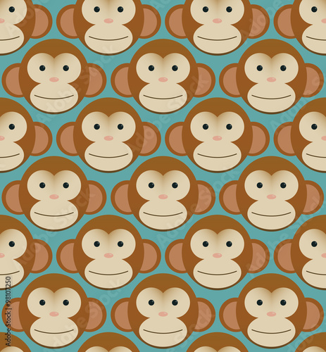 Seamless pattern background tile - monkeys new year china
