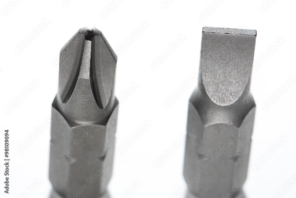 screwdriver bit on white background screwdriver bit on white background
