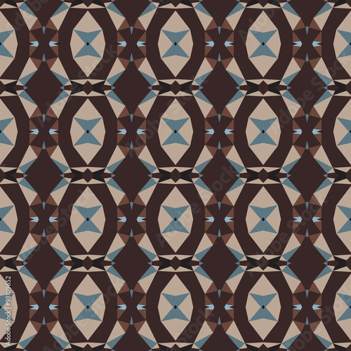 Seamless abstract geometric pattern in ethnic style