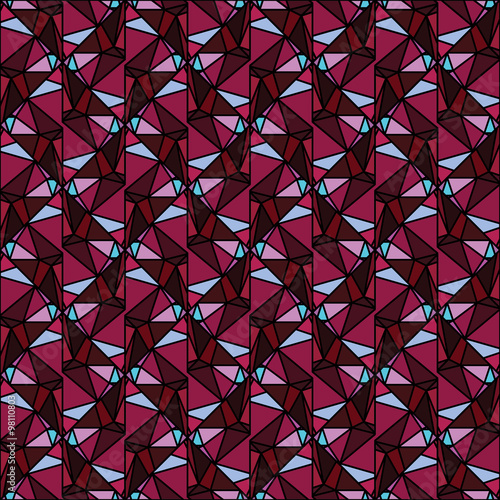 Abstract pattern with polygonal crystals