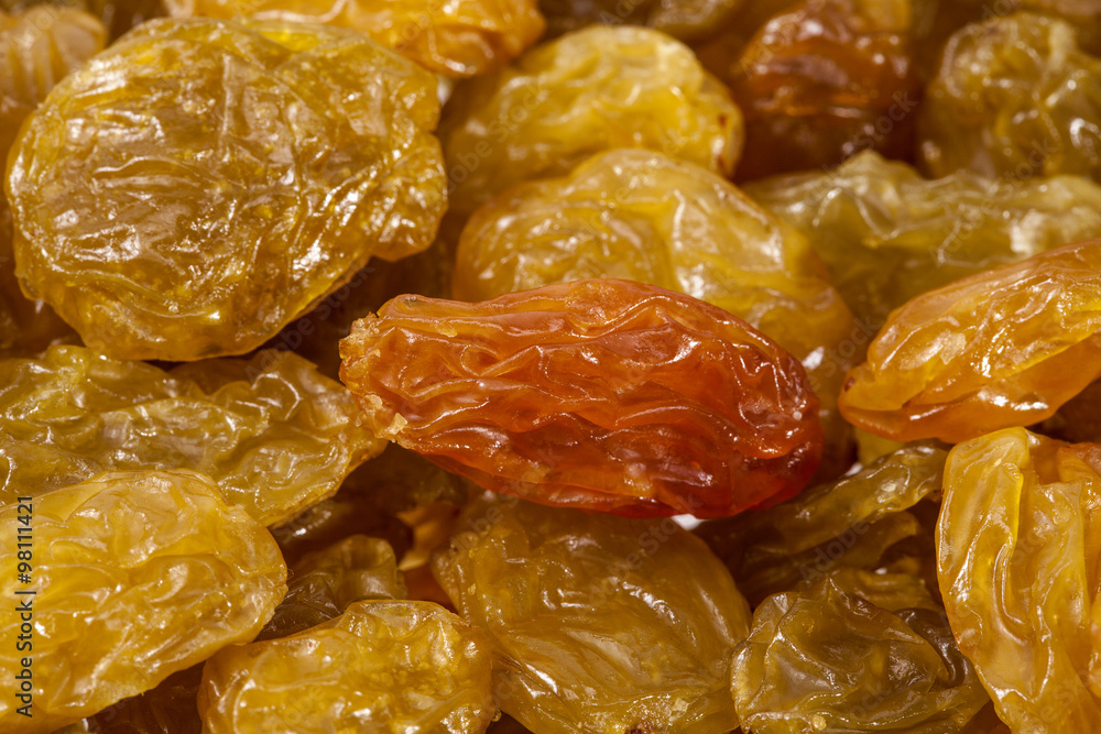 background of sultana raisins, close up background of sultana raisins, close up