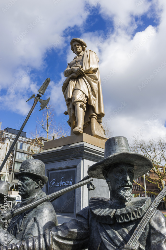 Denkmal von Rembrandt in Amsterdam Denkmal von Rembrandt in Amsterdam