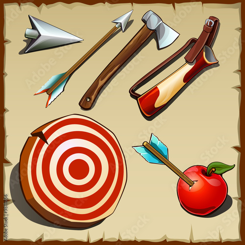 Archery set and tools for the hunter