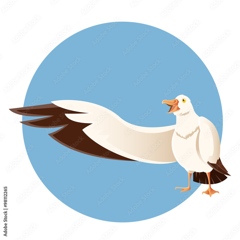 Obraz premium Happy greeting albatross