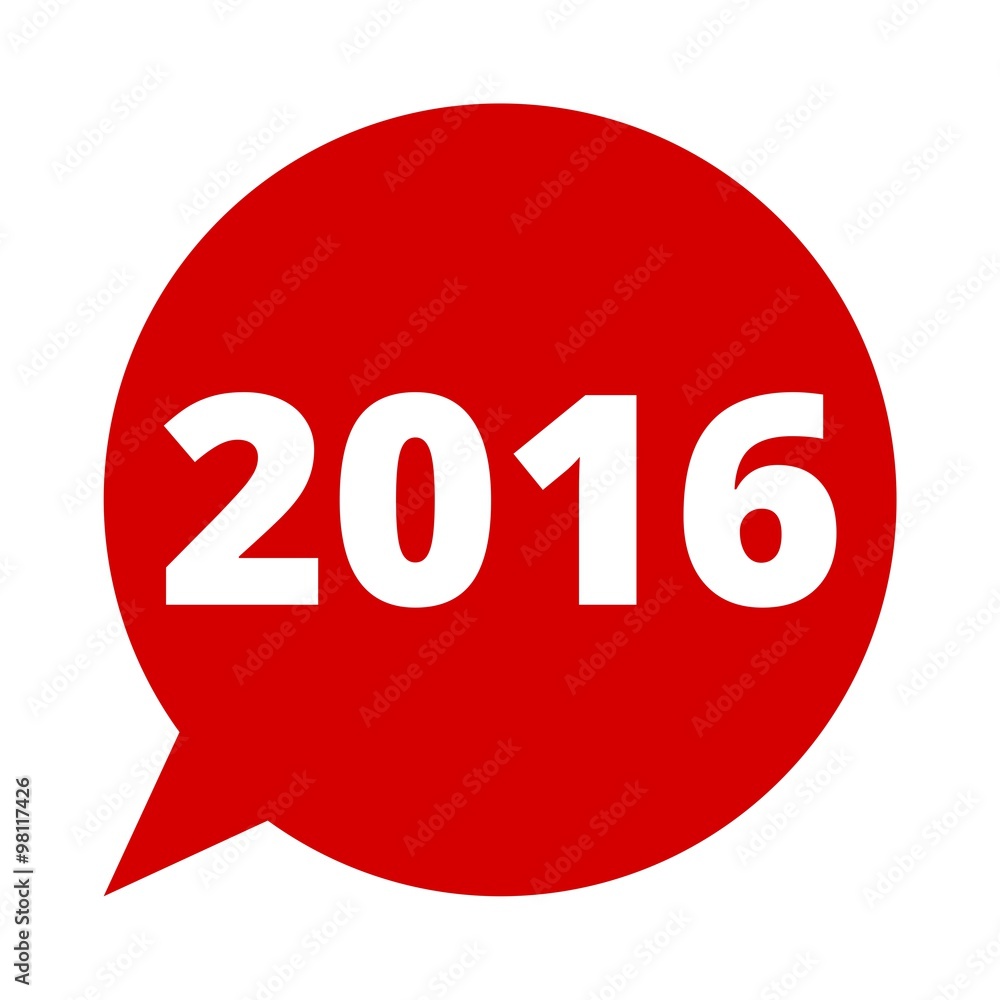 Speech bubble 2016 , Happy new year Speech bubble 2016 , Happy new year