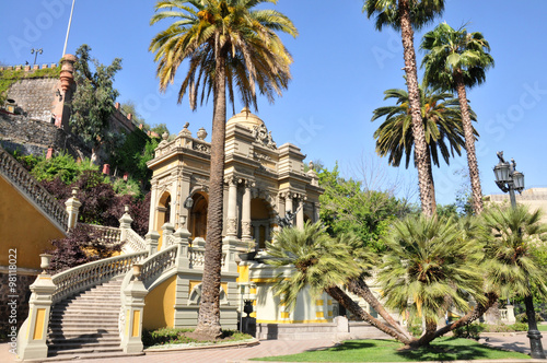 Parque en el centro de Santiago de Chile.