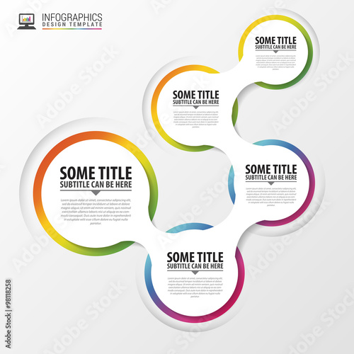 Abstract infographics design template with circles. Vector illustration