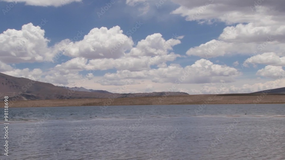 View to the Chungara lake and Parinacota volcano in Lauca National Park, Chile. View to the Chungara lake and Parinacota volcano in Lauca National Park, Chile.