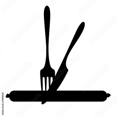 hot dog vector in black