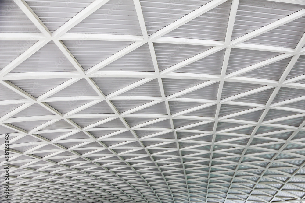 Obraz premium Stock Photo:.Curved reinforced steel roof