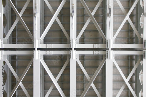 Stock Photo:. structural Under Side of A Concrete Bridge, Suppor