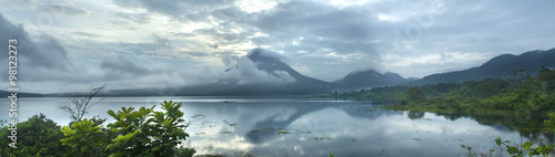 Panoramic View Of Lake Arenal and Arenal Volcano