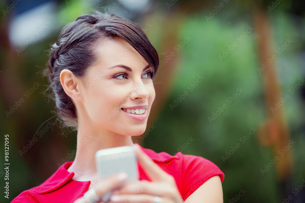 Portrait of businesswoman with mobile phone Portrait of businesswoman with mobile phone