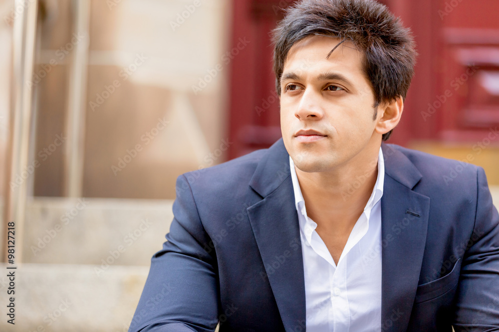 Portrait of confident businessman outdoors Portrait of confident businessman outdoors