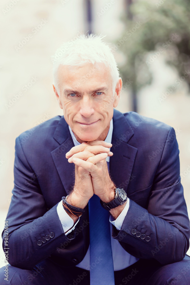 Portrait of confident businessman outdoors Portrait of confident businessman outdoors