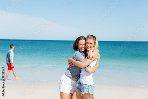 Woman friends on the beach © Sergey Nivens
