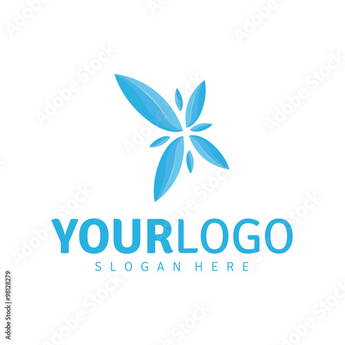 butterfly flower Logo