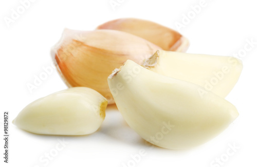 Garlic isolated on white