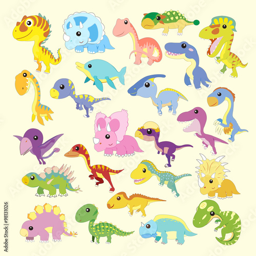 cartoon dinosaur collections set