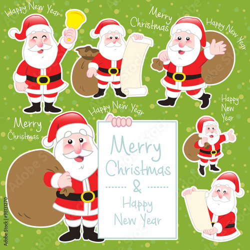 cute cartoon Santa Claus collection