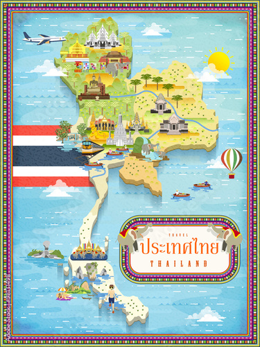 Thailand travel map