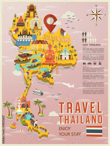 Thailand travel map