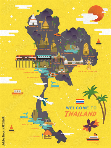 Thailand travel concept poster