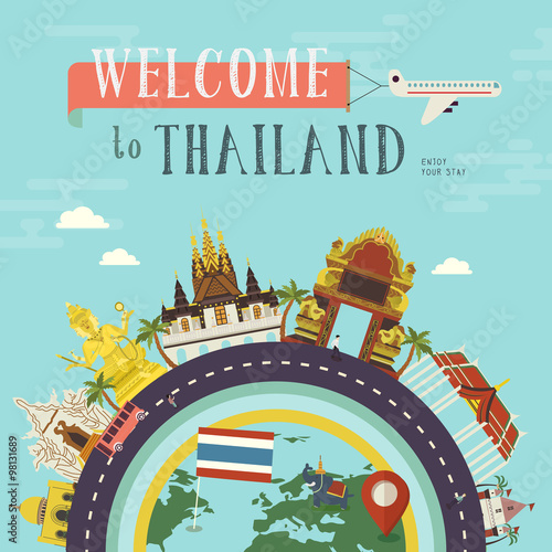 Thailand travel concept poster