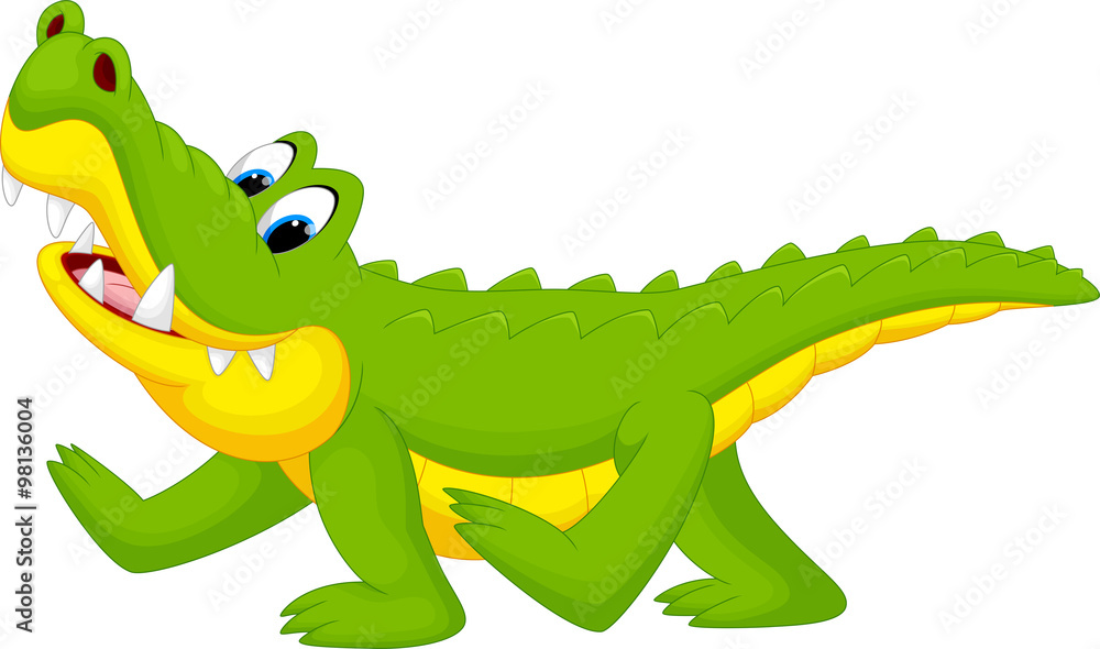Fototapeta premium Cute crocodile cartoon