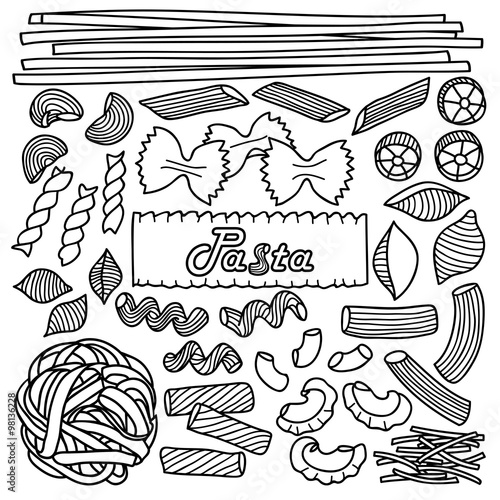 Different types of pasta