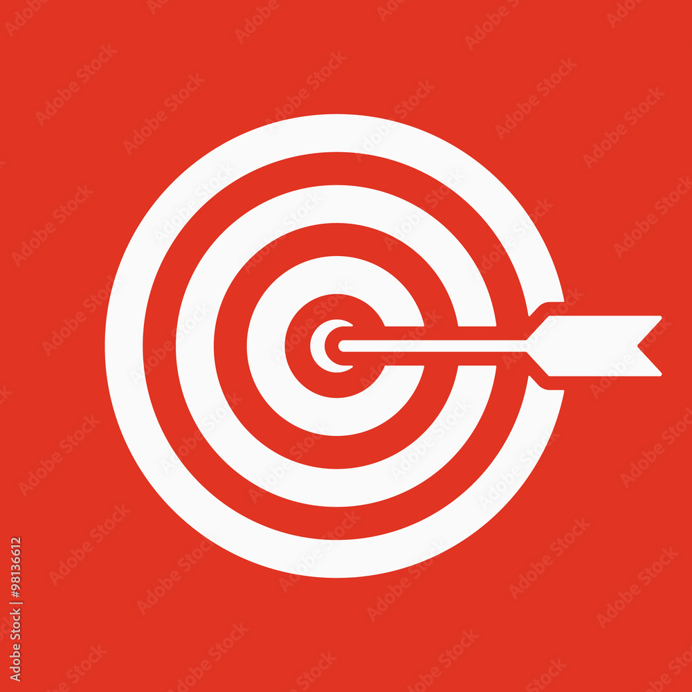 The target icon. Target symbol. Flat The target icon. Target symbol. Flat