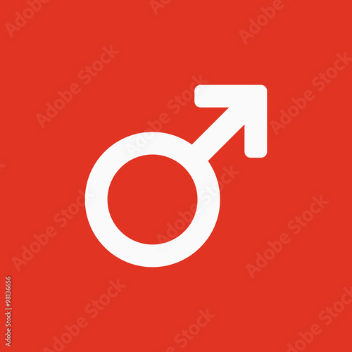 The male icon. Man symbol. Flat