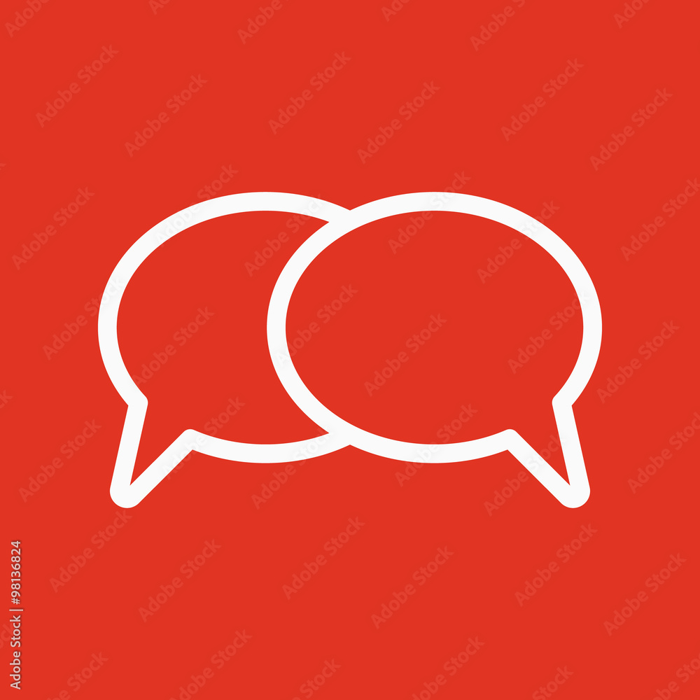 The speech bubbles icon. Talk symbol. Flat The speech bubbles icon. Talk symbol. Flat