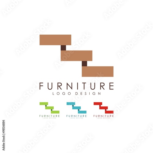 Furniture Logo - Stairs Logo Design Logo Vector