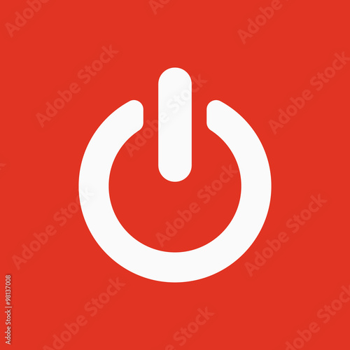 The power icon. Power symbol. Flat