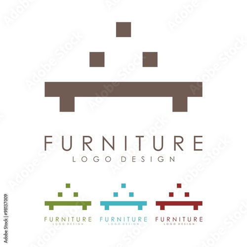 Furniture Logo - Table Logo Design Logo Vector