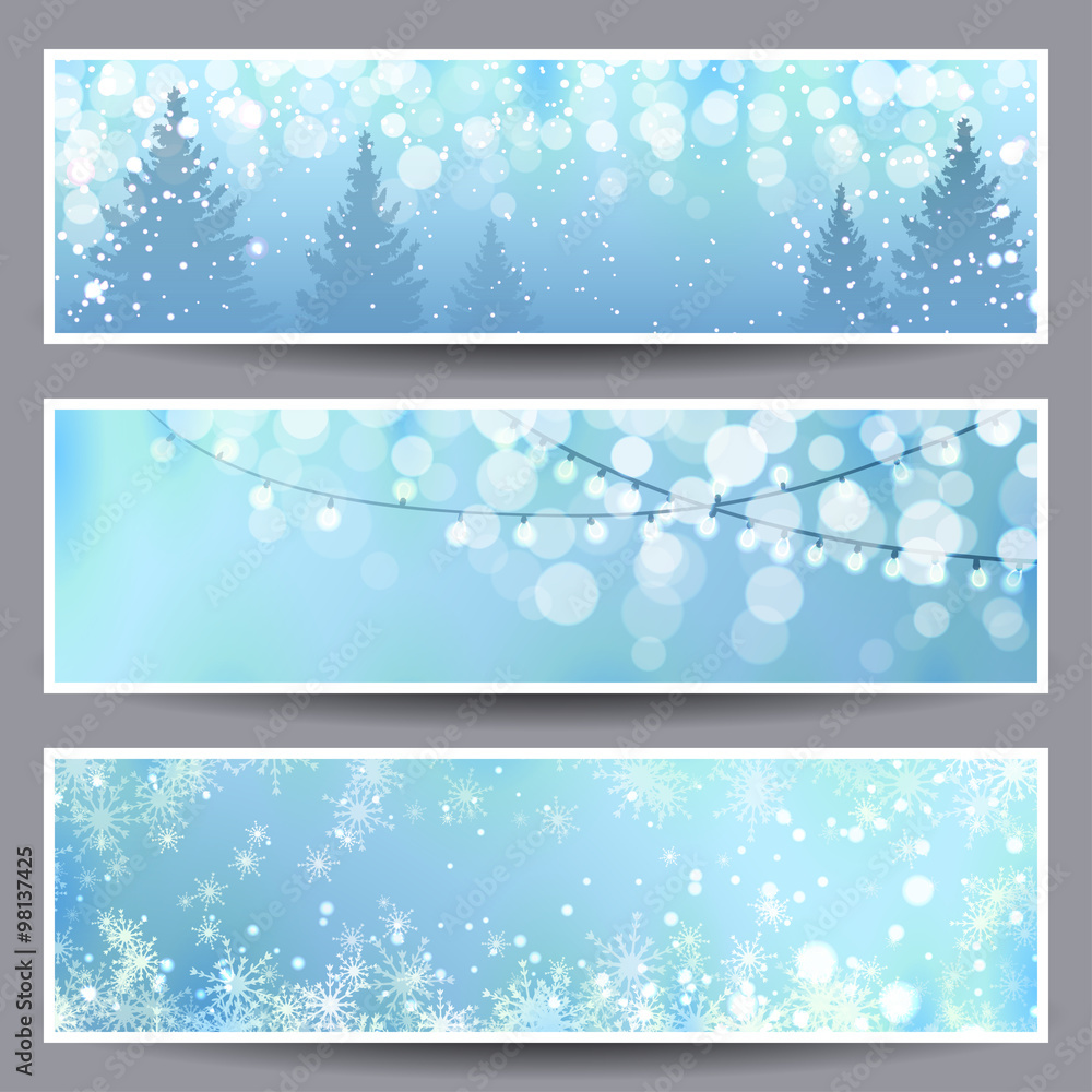 Set of Christmas Banners. Vector illustration, eps10. Set of Christmas Banners. Vector illustration, eps10.