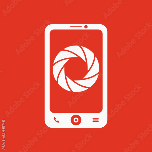 The selfie icon. Foto symbol. Flat