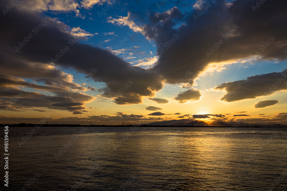 Sunset On The Seashore