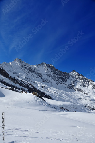 Glacier skiing in the Alps