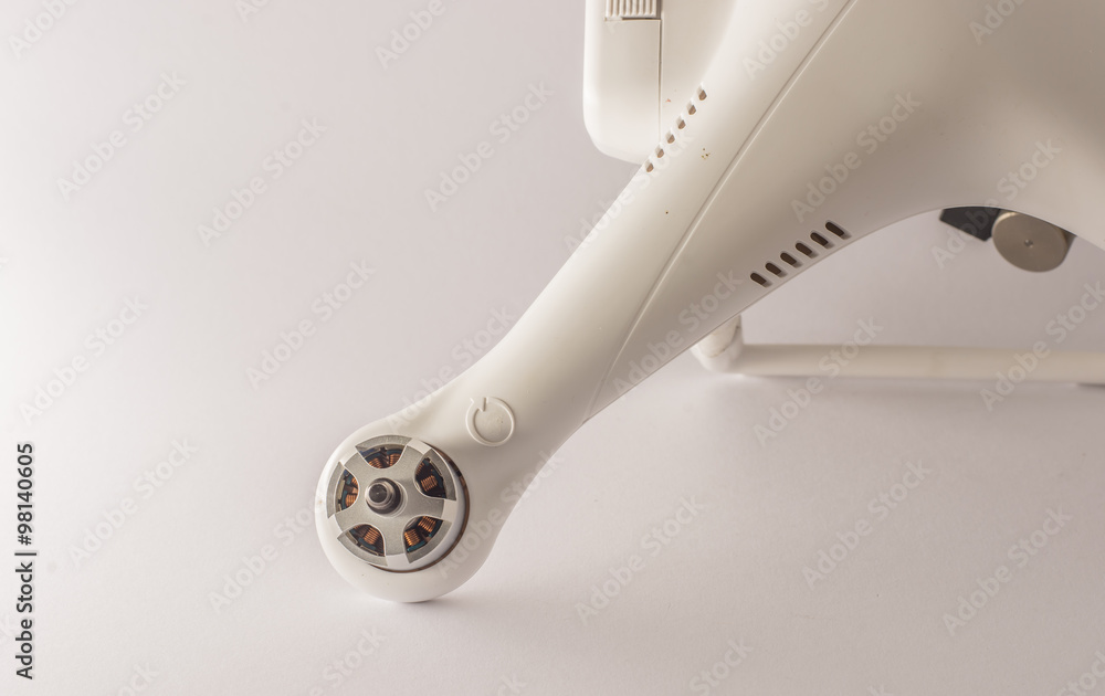 Quadrocopter propeller. Isolated on white background. Close up. Quadrocopter propeller. Isolated on white background. Close up.