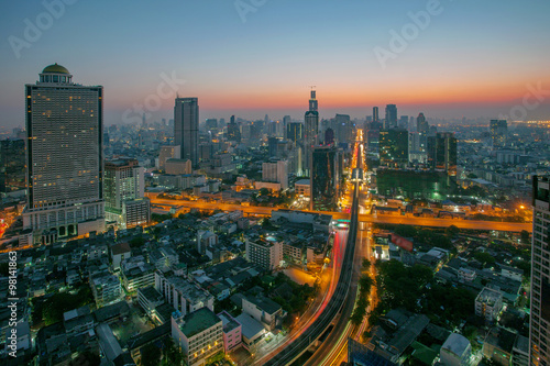 sky scrapper scene of bangkok thailand capital before the dawn © stockphoto mania