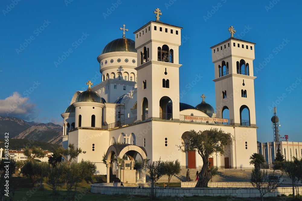 newly built church in Ulcinj, Montenegro
