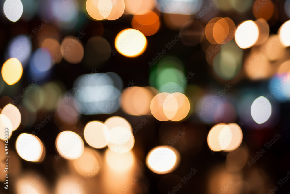 bokeh city lights on street bokeh city lights on street
