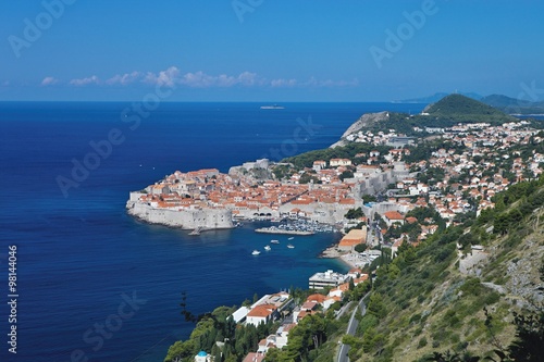 view of the fortifications of the old Dubrovnik, Croatia